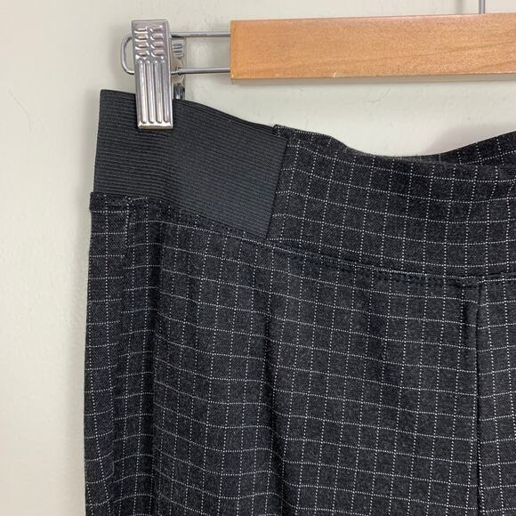Baccini Grey Windowpane Plaid Check Grid Pull-On Pants Leggings PL Petite L LP - Picture 5 of 8